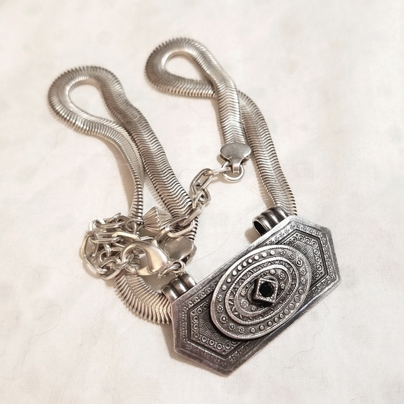 Vtg Designer signed Rare Marjorie Baer Deco Style Necklace - Picture 8 of 8